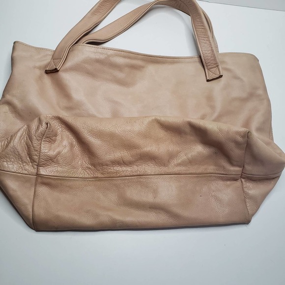 Jamie Handbags Large Leather Tote‎ Bag Blush Beige - Picture 3 of 11